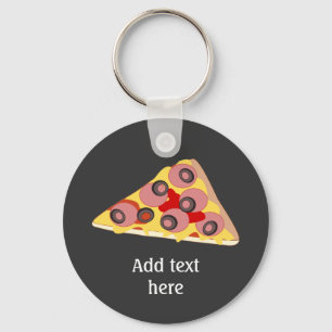 Skräddarsy denna grafiska Pizzaskiva Nyckelring