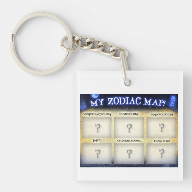 Skräddarsy denna keychain på ZodiacMap.com (Framsidan)