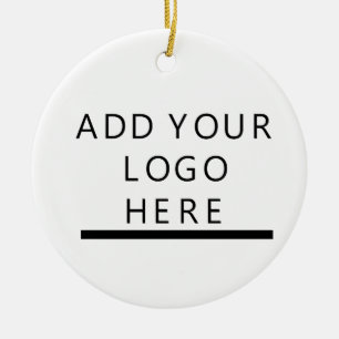 Skräddarsy - design - tillfogar din logotyp julgransprydnad keramik