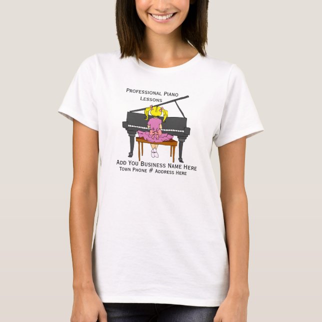 Skräddarsy designen för pianolärareT-tröja Tee Shirt (Framsida)