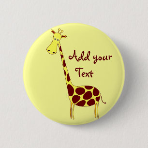 Skräddarsy det! Gullig giraffdesign Knapp