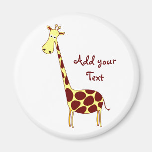 Skräddarsy det! Gullig giraffdesign Magnet