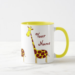 Skräddarsy det! Gullig giraffdesign Mugg