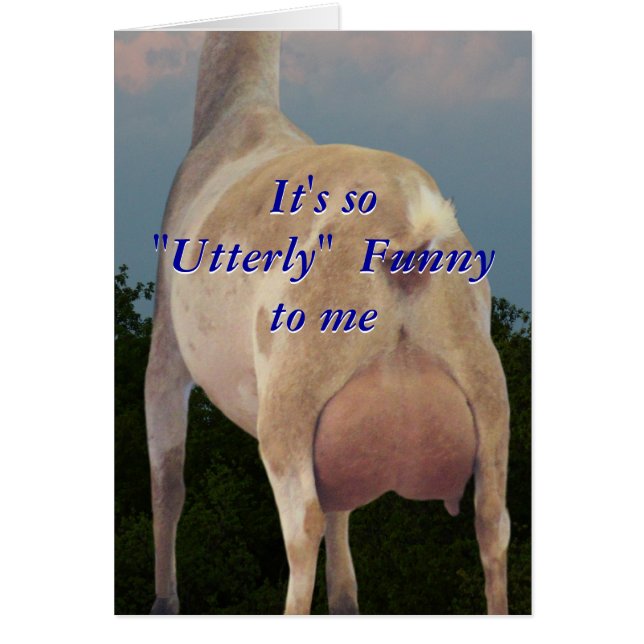 Skräddarsy det humoristiska kortet för hälsningskort (Framsidan)