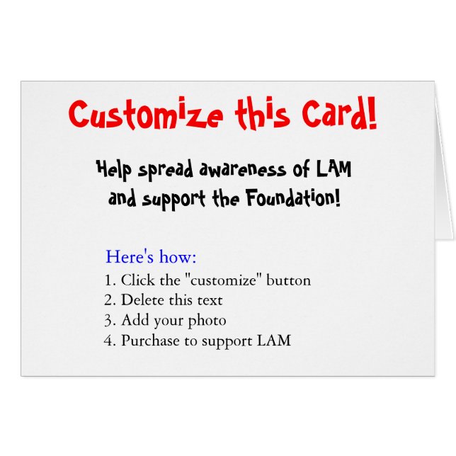 Skräddarsy detta kort! hälsningskort (Framsidan Horizontal)