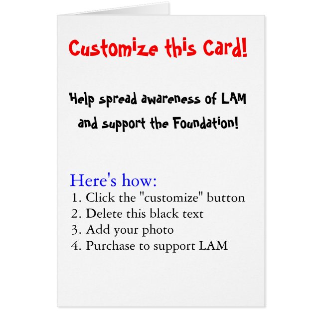 Skräddarsy detta kort! hälsningskort (Framsidan)