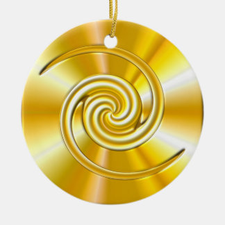 Skräddarsy din guld- prydnad julgransprydnad keramik