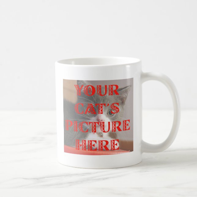 Skräddarsy din katt foto kaffemugg (Höger)