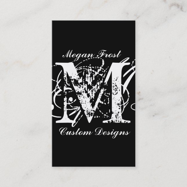 skräddarsy din monogram visitkort (Framsida)