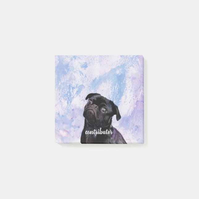 Skräddarsy din mycket egna svart post-it block (Framsida)