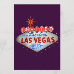 Skräddarsy ditt egna Las Vegas undertecknar Inbjudningar