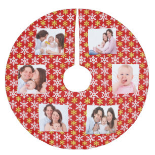 Skräddarsy familjfoto julgransmatta borstad polyester