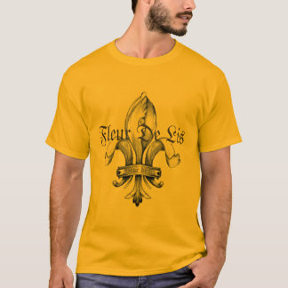 Skräddarsy Fleur De Lis Tatuera T-tröja - T-shirt