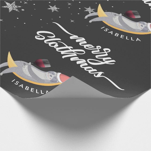 Skräddarsy gåva för Slothgod julhelgdag Presentpapper (Hörn)