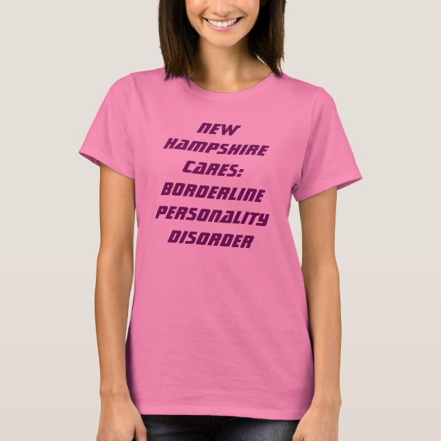 Skräddarsy gränslinjepersonlighetsoordning - t-shirt (Framsida)