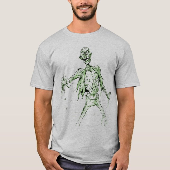skräddarsy greenzombie - tee shirt (Framsida)