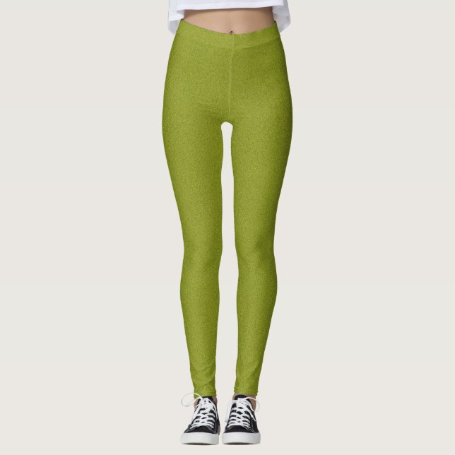 Skräddarsy grön kornbakgrund för limefrukt leggings (Framsida)