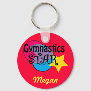 Skräddarsy gymnastik Keychain Nyckelring