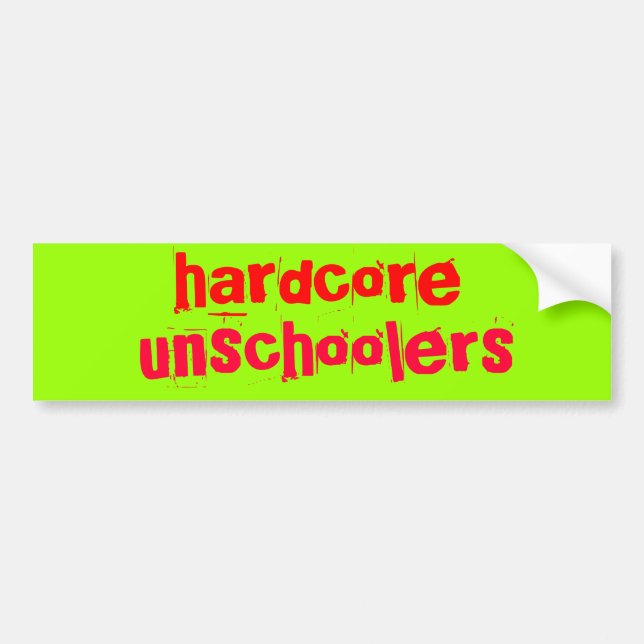 skräddarsy hardcore unschoolers - bildekal (Framsidan)