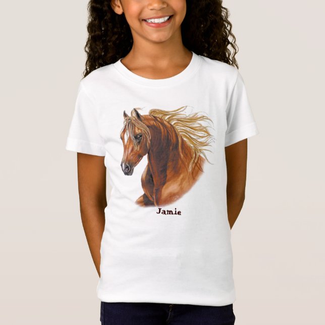 Skräddarsy hästinbjudningar och kort t shirt (Framsida)