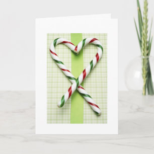 Skräddarsy hjärtor för candy cane för helgkort