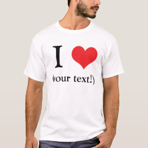 Skräddarsy I-hjärta min T-tröja T-shirt