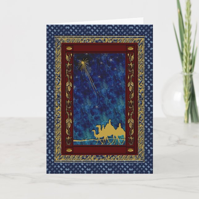 Skräddarsy julkort för tre kloka manar helgkort (Framsida)