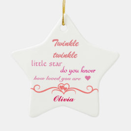 Skräddarsy julprydnadstar.en julgransprydnad keramik