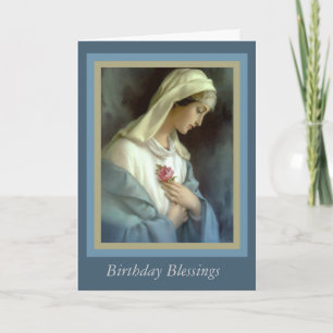 Skräddarsy jungfruliga Madonna Mary med steg Kort