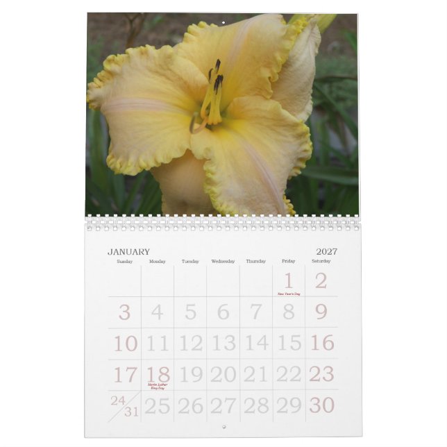 Skräddarsy kalender för 2008 Daylilies - (Jan 2027)
