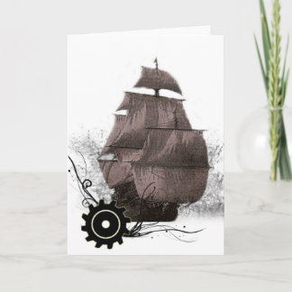 skräddarsy kort för Steampunk pirathälsning