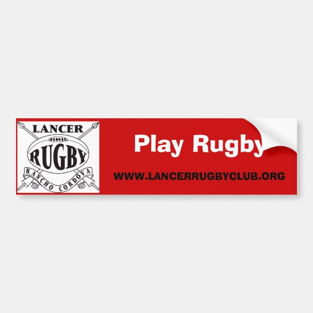 Skräddarsy lekRugby - Bildekal (Framsidan)