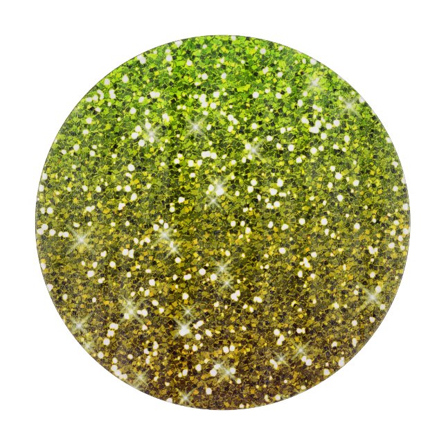 Skräddarsy Ljust grönt Guld Glitter (Framsidan)