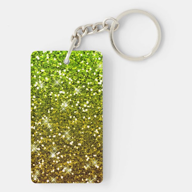 Skräddarsy Ljust grönt Guld Glitter (Baksidan)