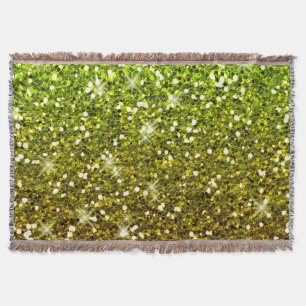 Skräddarsy Ljust grönt Guld Glitter Filt