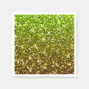 Skräddarsy Ljust grönt Guld Glitter Pappersservett