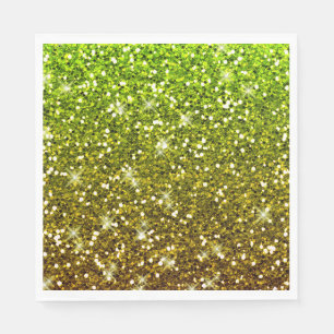 Skräddarsy Ljust grönt Guld Glitter Pappersservett