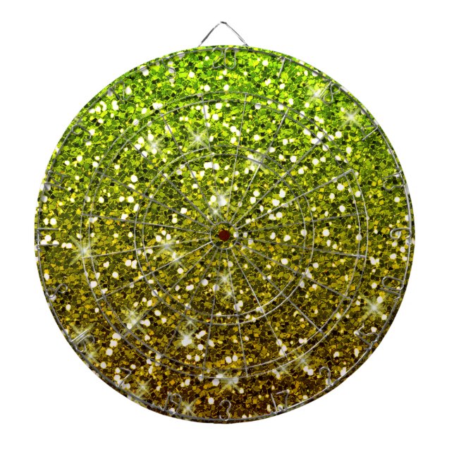 Skräddarsy Ljust grönt Guld Glitter Piltavla (Framsidan)