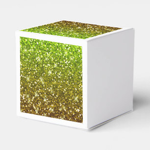 Skräddarsy Ljust grönt Guld Glitter Presentaskar