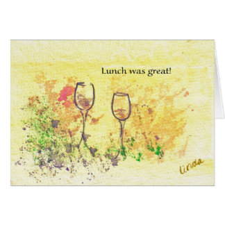 Skräddarsy lunch var stor- - skräddarsy hälsningskort