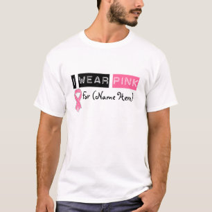 Skräddarsy mig ha på sig rosa bandbröstcancer t-shirt