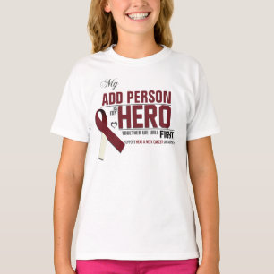 Skräddarsy MIN HJÄLTE: Head & hångla cancer T-shirt