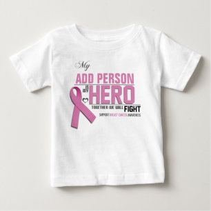 Skräddarsy MIN HJÄLTEbabyskjorta: Bröstcancer Tee