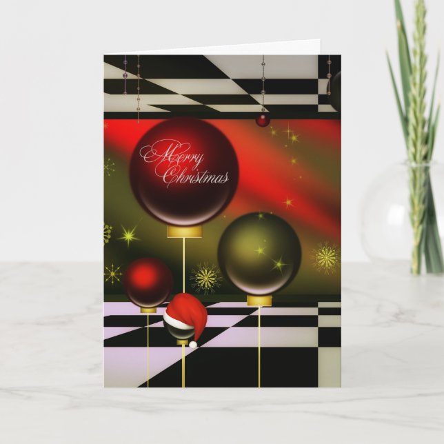 Skräddarsy modern konstjulkort helgkort (Framsida)