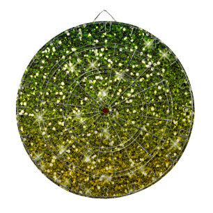 Skräddarsy Mörk grönt Guld Glitter Darttavla