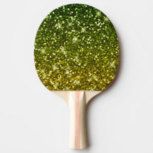 Skräddarsy Mörk grönt Guld Glitter Pingisracket