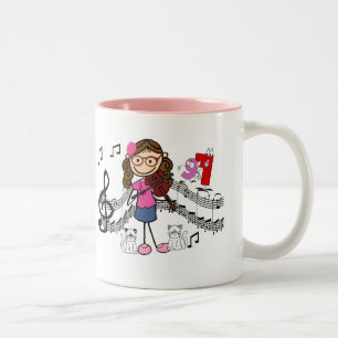 Skräddarsy mugg för stick figurfiolspelare