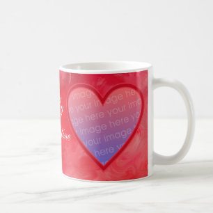 Skräddarsy mugg för valentinfotomall -