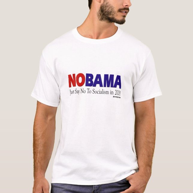 Skräddarsy NObama T-tröja - T-shirt (Framsida)