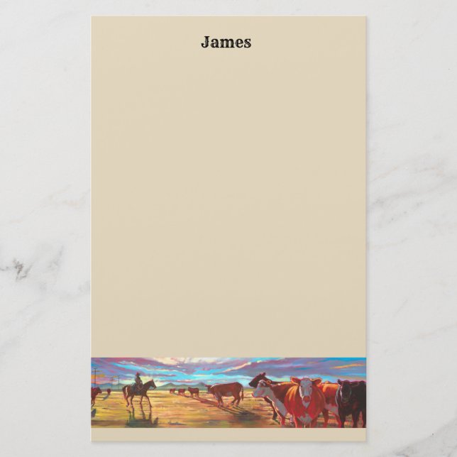 Skräddarsy papper brevpapper för nötkreatur (Framsida)